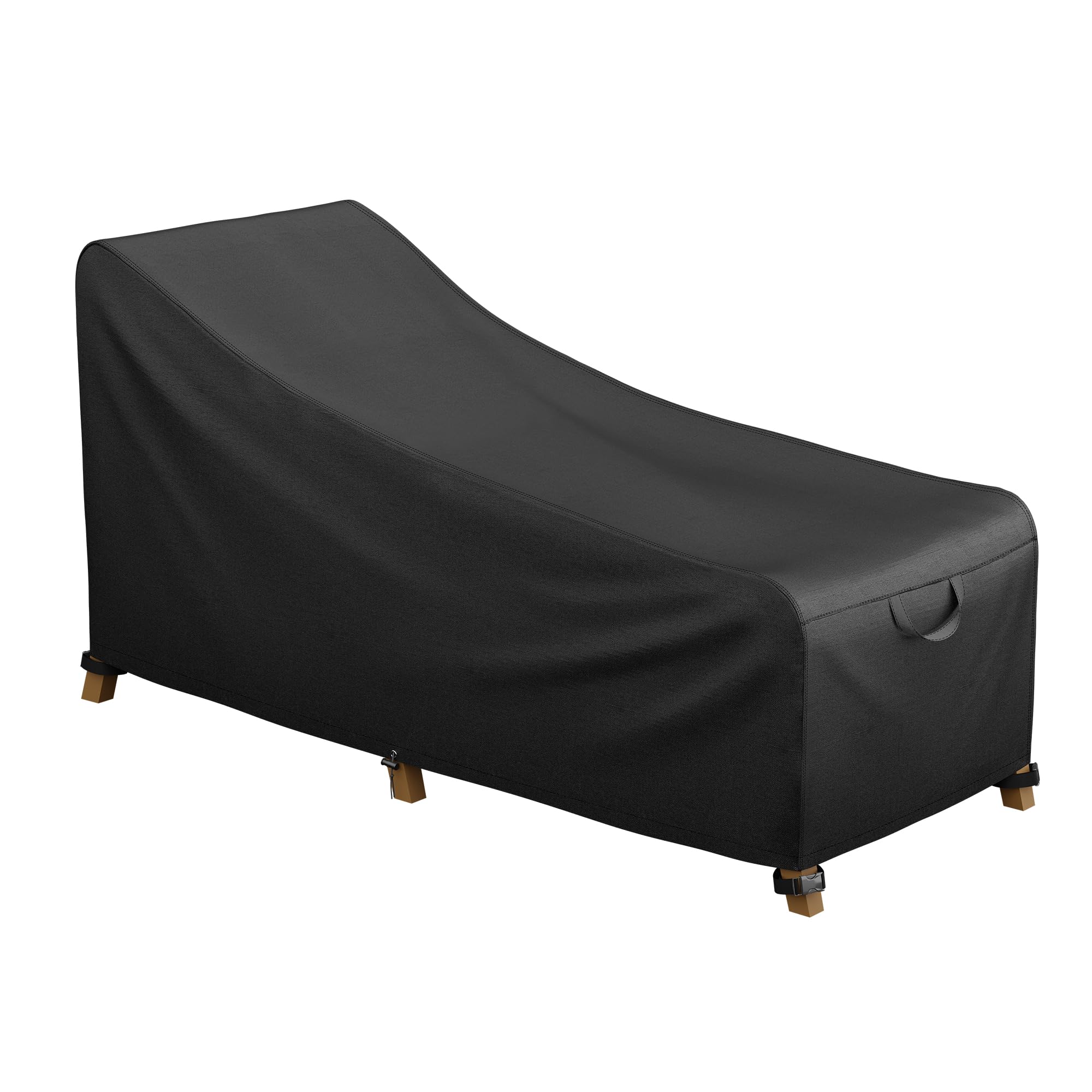 Ibirdie Outdoor Lounge Chaise Chair Cover 70L X 28W X 34H Inch Waterproof Patio Furniture Covers Lawn Pool Chair Cover 1 Pack Black