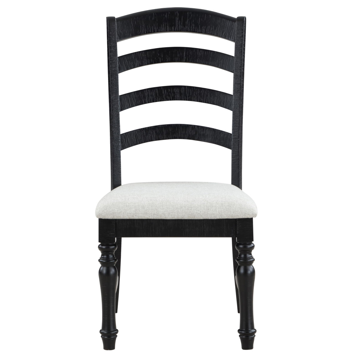 Steve Silver Odessa Side Chair, Farmhouse, Black, Dining, Cushioned Seat Set of 2 Chairs