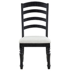 Steve Silver Odessa Side Chair, Farmhouse, Black, Dining, Cushioned Seat Set of 2 Chairs