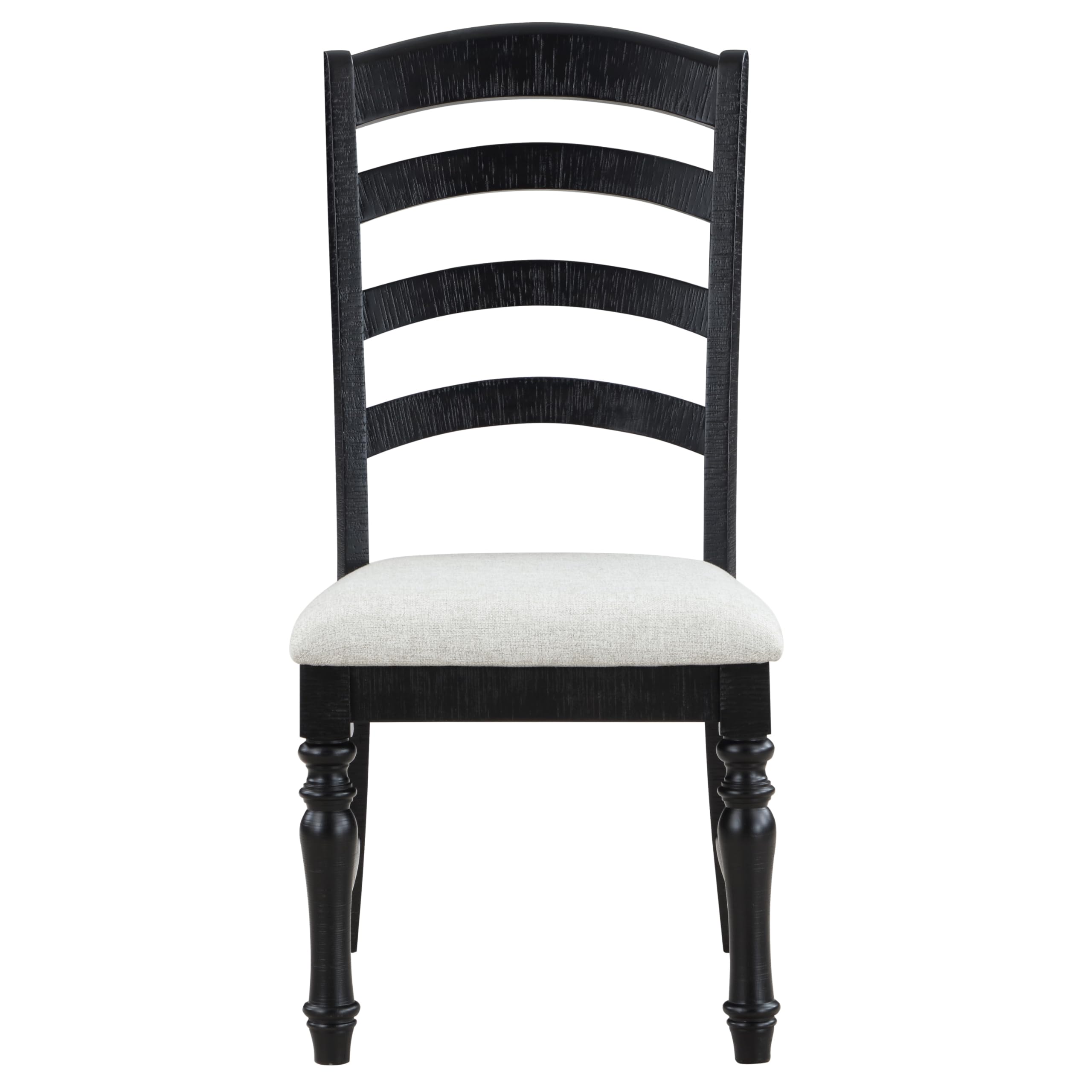 Steve Silver Odessa Side Chair, Farmhouse, Black, Dining, Cushioned Seat Set of 2 Chairs