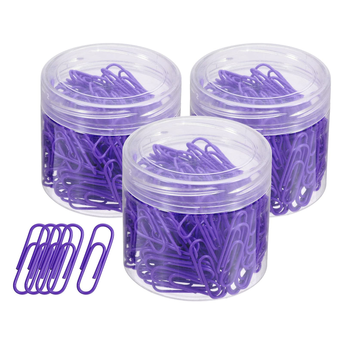 Yokive 600 Pcs Paper Clips, Office Clips Smooth Surface With Box | Keep Desk Neat, Great For Office, Art, Home, Daily Use (Purpl