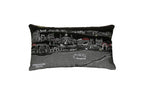 HomeRoots Grey 24' Black New Orleans Nighttime Skyline Lumbar Decorative Pillow