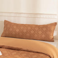 Jellymoni 1 Pack Rust Body Pillowcase, Soft Microfiber Grid Tufted Pillow Covers With Envelope Closure (Pillows Are Not Included