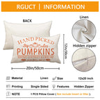 Fall Pillow Covers 12X20 Inch Hand Picked Pumpkin Lumbar Throw Pillow For Fall Farmhouse Decorations Fall Pillows Outdoor Decora