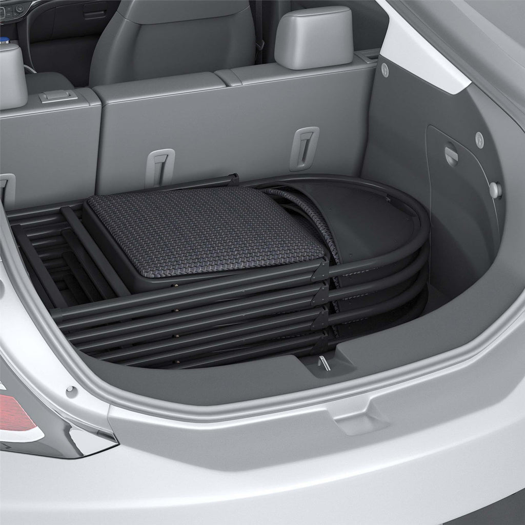 Cosco Commercial Xl Smartfold Fabric Padded Chair, 4-Pack, Black