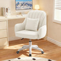 WXJHL Home Office Chair Velvet Vanity Chairs Cute Makeup Desk Chair with Wheels Mid Back Computer Chairs Height Adjustable Small