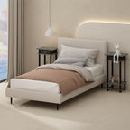Furinno Turn-N-Tube Tall Nightstand With Bin, 1-Pack, Plastic Poles, French Oak/Black/Black