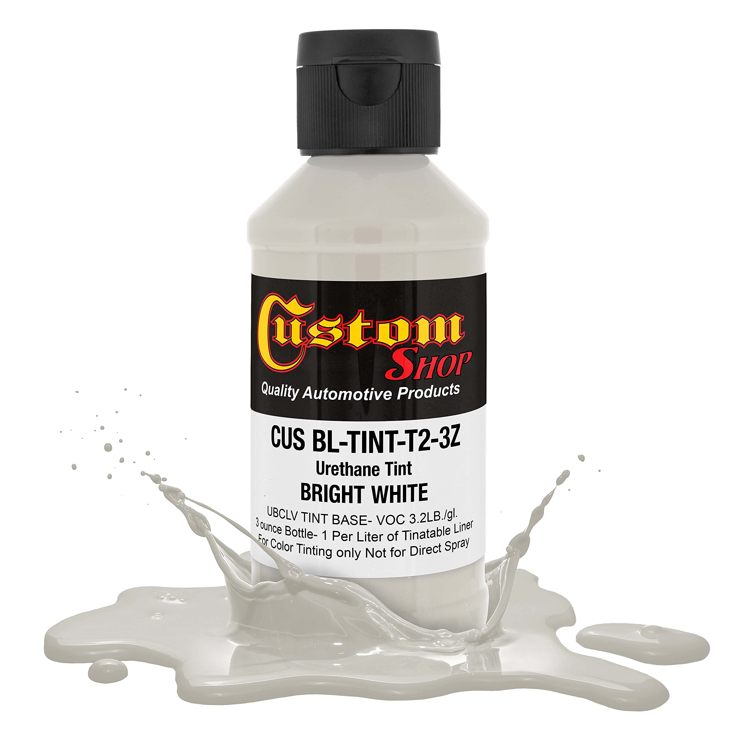 Custom Coat 3 Ounce (Bright White Color) Urethane Tint Concentrate For Tinting Truck Bed Liner Coatings - Proportioned For Use I