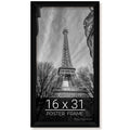 wallsthatspeak 16x31 Black Picture Frame for Puzzles Posters Photos or Artwork