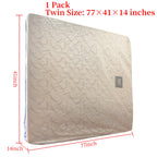 Juneshe Twin Mattress Bag For Moving And Storage Cover -5 Mil Zipper Plastic Waterproof Mattress Storage Bag,77X41X14 Inches,1 P