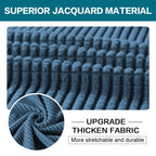 4 Piece Sofa Covers For 3 Cushion Couch Sofa Slipcover Soft Couch Cover For Dogs-Washable Sofa Furniture Covers With 3 Individual Cushion Covers, Feature Jacquard Fabric (3 Cushion Sofa, Dusty Blue)