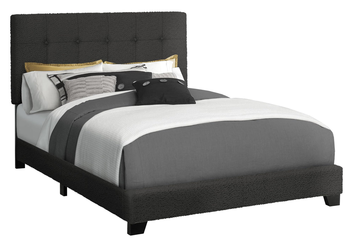 Monarch Specialties I 5805F Bed, Full Size, Bedroom, Upholstered, Frame Only, Transitional