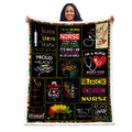 Nurse Gifts Nurse Throw Blanket Rn Gifts For Black Nurses,Nurse Gifts For Women,School Nurse Gifts,Soft Fluffy Sherpa Warm Throw