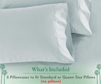 California Design Den Luxuriously Soft Hotel Quality 600 Thread Count, 100% Cotton Set Of 2 Cases, Crisp & Cool Standard Pillows Cases Set Of 2 Fits Standard & Queen Pillows (Seafoam)