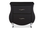 Baxton Studio BBT3116-Black-NS Nightstand, Medium, Black