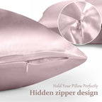 2 Pack 100% Pure Silk Pillowcase For Hair And Skin, Both Sides Mulberry Silk Pillowcases With Hidden Zipper, Cooling Pillowcase