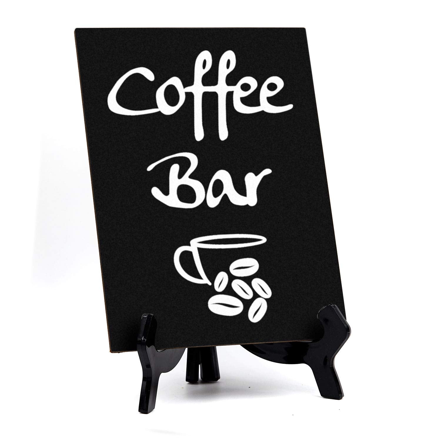 Signs ByLITA Coffee Bar, Table Sign, 6 x 8 (Black) 1 Pack