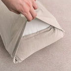 Jellymoni Pillowcases King Set Of 2 Cotton Envelope Pillow Covers Cream Grey 20  36In Bed Pillow Cases 100% Washed Cotton Soft B