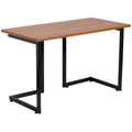 Flash Furniture Cherry Computer Desk with Black Metal Frame