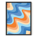 HAUS AND HUES Beach Prints Wall Art Decor - Beach Artwork Posters for Walls, Ocean Pictures for Wall, Abstract Orange Wall Art, 
