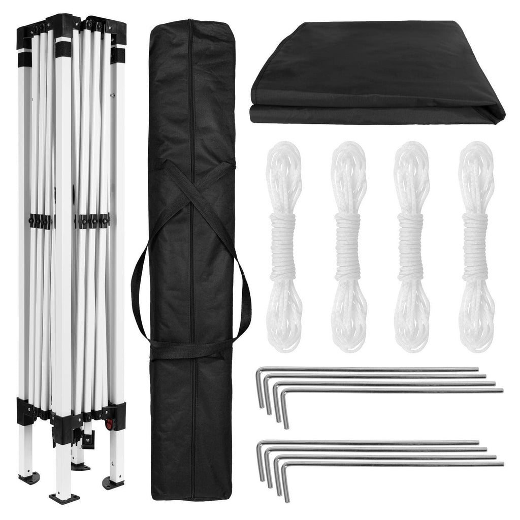 Flash Furniture Harris 10'X10' Black Outdoor Pop Up Event Slanted Leg Canopy Tent With Carry Bag