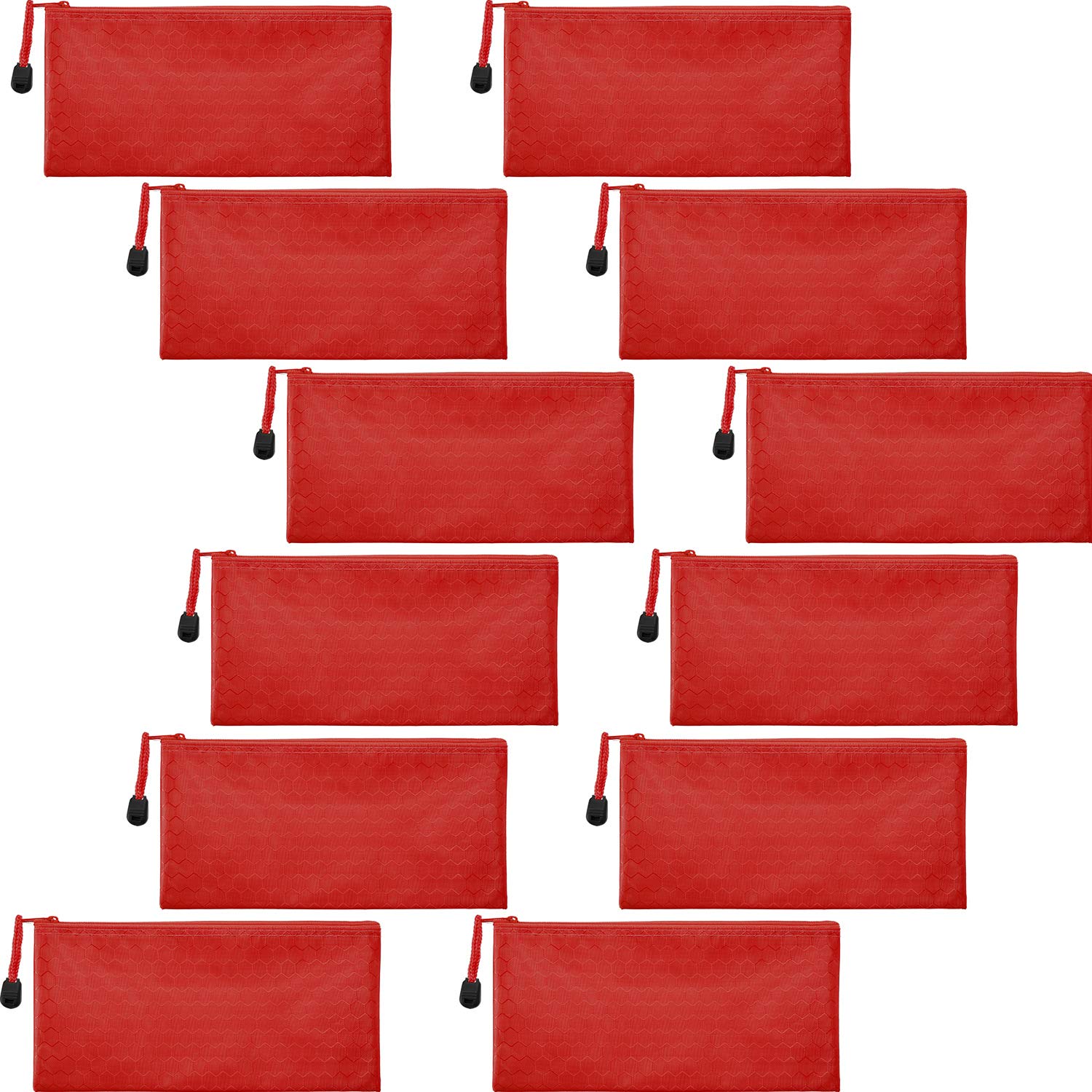 Jovitec 12 Pieces Zipper Pencil Pouch Pencil Bags Waterproof Bag For Cosmetic Makeup Office Supplies And Travel Accessories