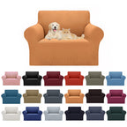 2025 New Stretch Chair Sofa Slipcovers Couch Cover For 1 Seater Furniture Protector Sofa Covers With Elastic Bottom Jacquard Fabric Small Checks For Pets, Kids - Golden