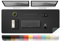 Large Desk Pad, 47.2 ' ' X 23.6 ' ', Computer Mat For Desk, Leather Desk Pad Protector, Suede Base Sewing Desk Blotter, Non-Slip