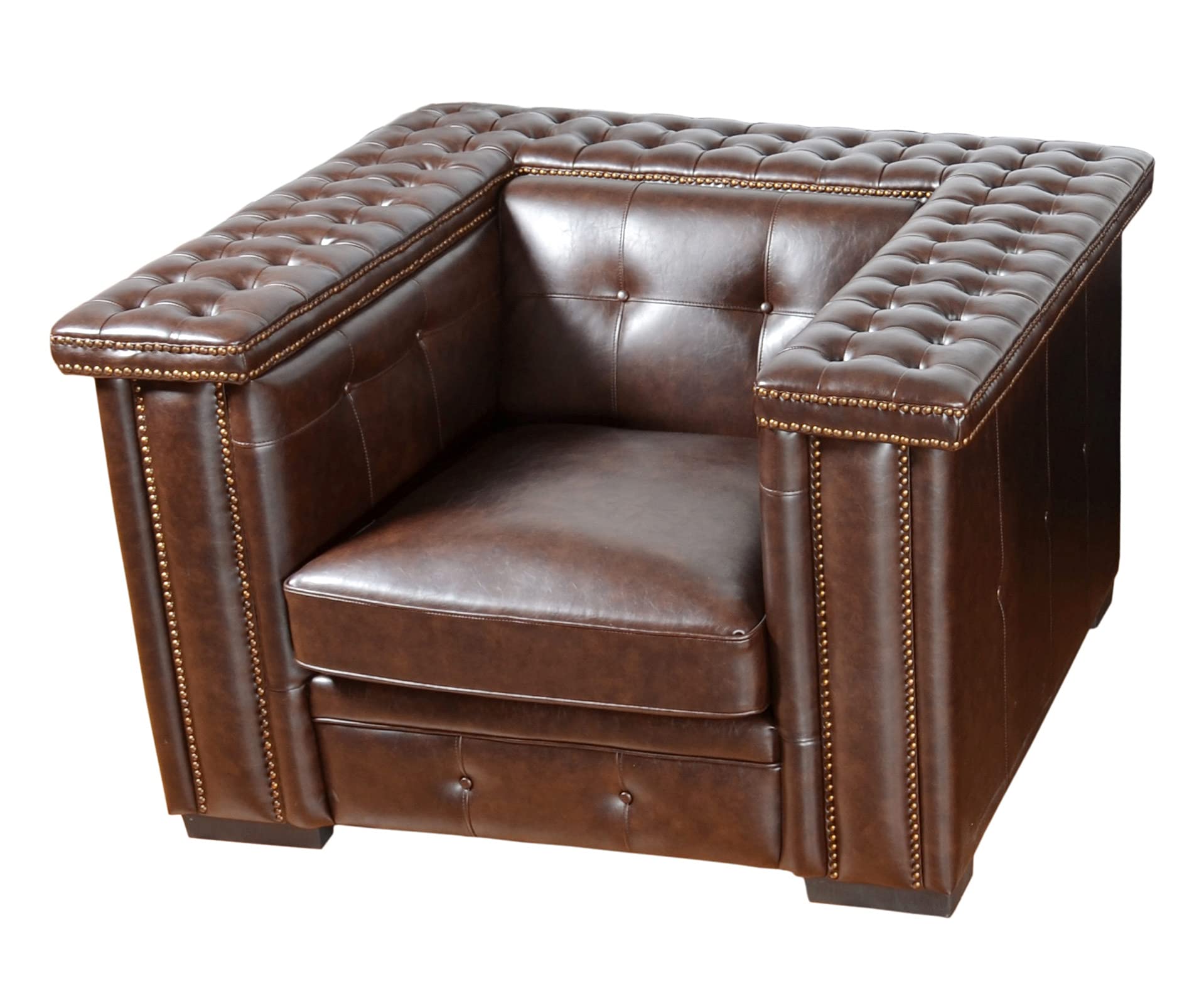 AFD Home Micro Leather Bench Chair