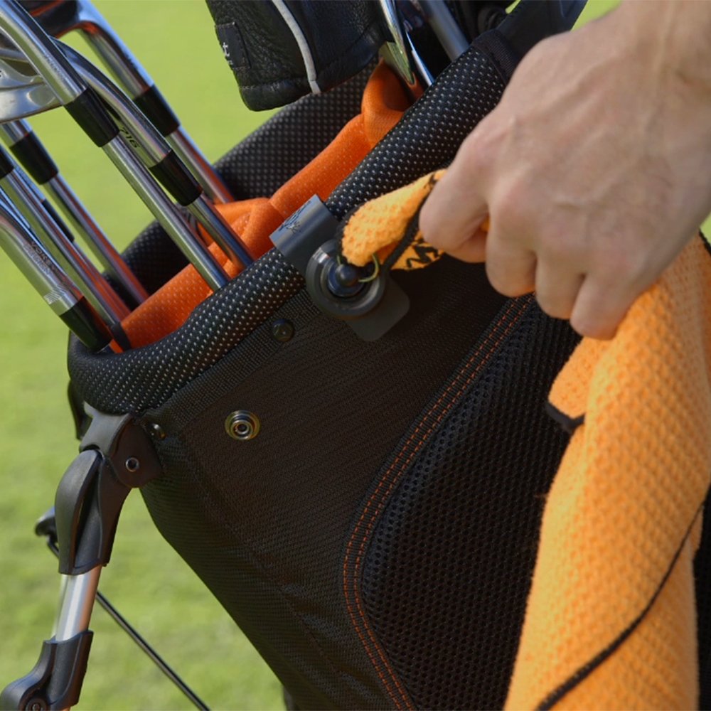 Frogger Golf Microfiber Waffle Trax Towel With Magnetic Bag Latch-It | Premium Microfiber Golf Towels For Golf Bags For Men & Wo