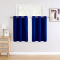 ChrisDowa Small Window Curtains for Kitchen and Bedroom - Grommet Short Thermal Insulated Room Darkening Curtains (2 Panels, Roy