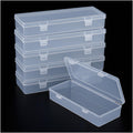 Forever bene 6Pack Clear Plastic Boxes with Lids, 6.1 x 2.56 x 1.18 in