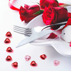 Red/Pink Acrylic Heart For Valentines Day, Wedding Heart Table Scatter Decoration, Flat Back Heart Rhinestones, 0.5 Inch (400 Pi