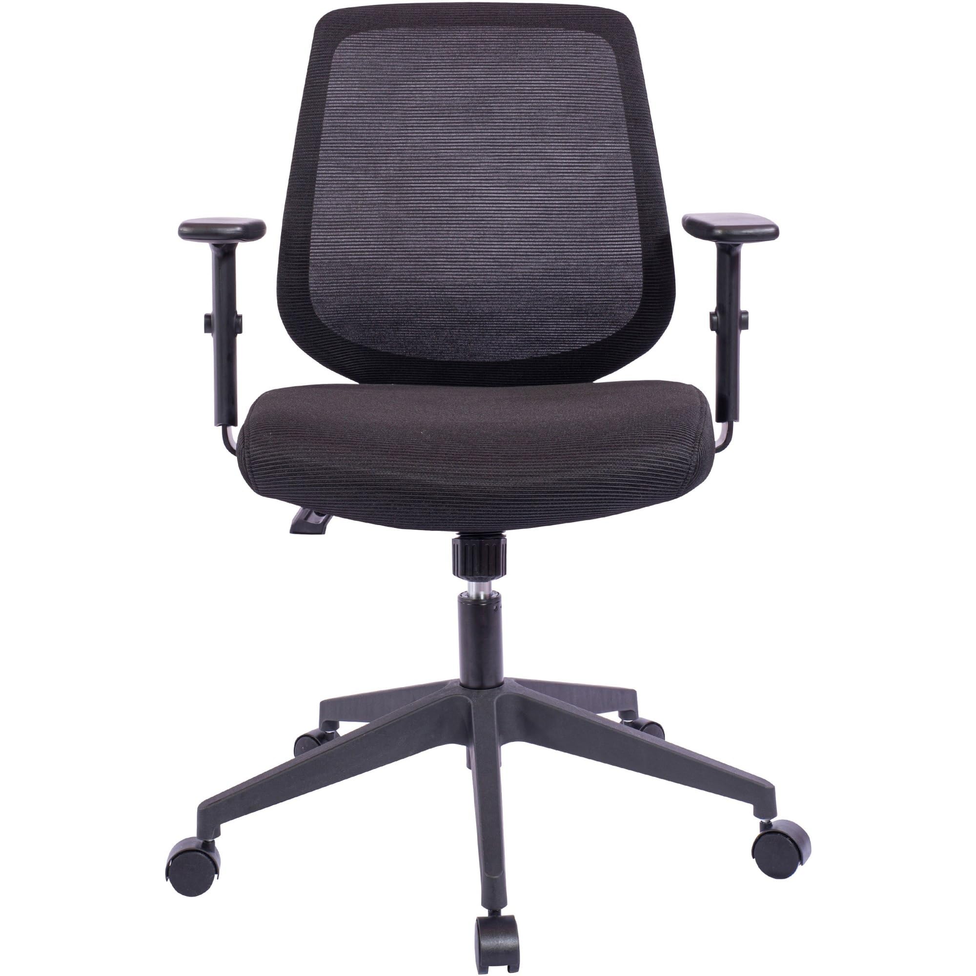Lorell LYS Mid-Back Task Chair, Black