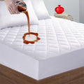 Quilted Fitted King Mattress Pad Cover, Waterproof Mattress Protector, Deep Pocket Elastic Fits Up To 21', Breathable Soft Alte