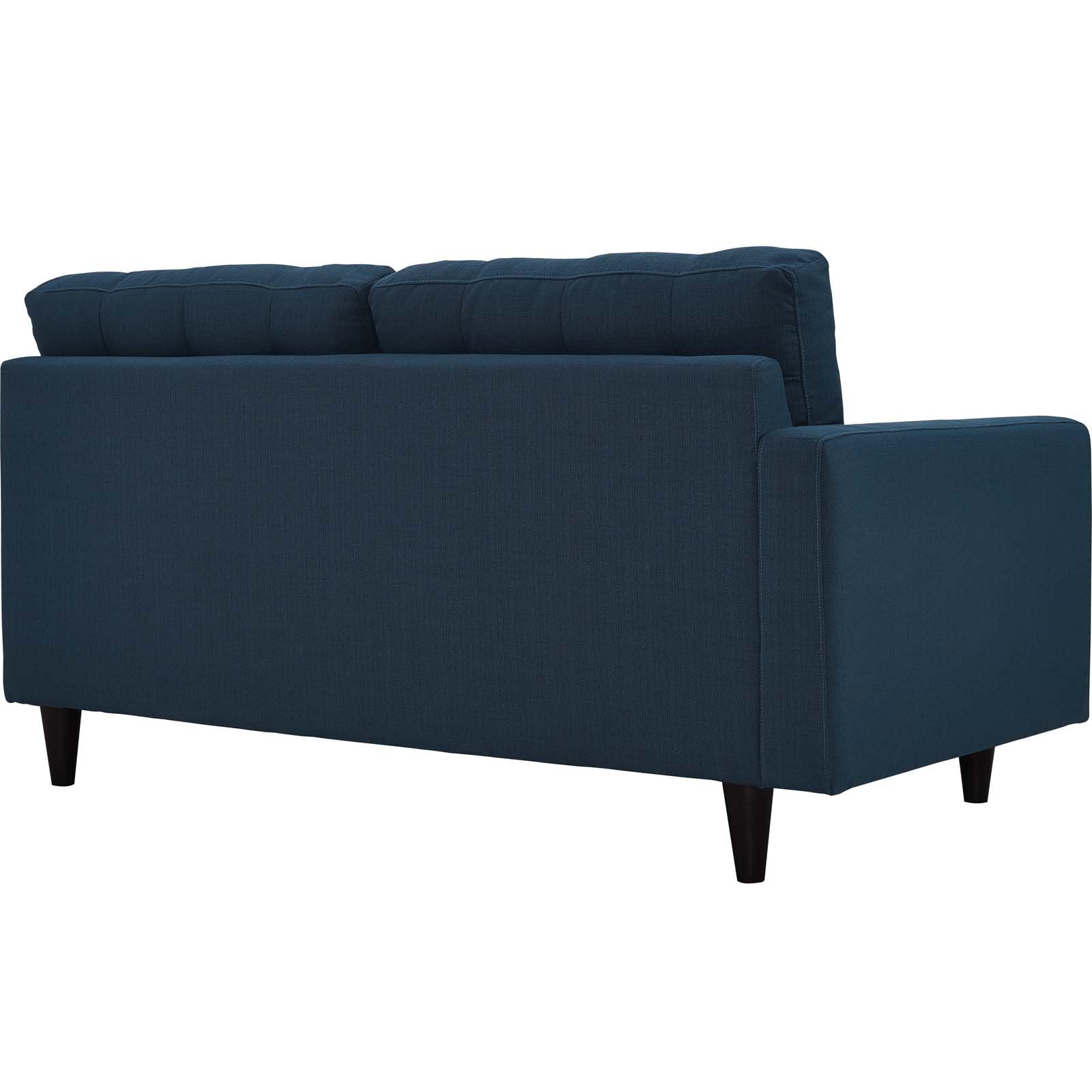 Modway Empress Mid-Century Modern Upholstered Fabric Left-Facing Loveseat In Azure