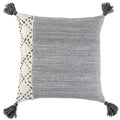 Rizzy Home Color Block 20" x 20" Down Pillow with Poly Pet Cover Ivory/Gray