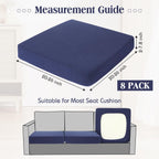 Newwiee 8 Patio Stretch Sofa Cushion Covers Outdoor Cushion Covers Replacement Couch Slipcovers Sofa Seat Cover Soft Chair Cover
