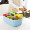EKYLIP Large Plastic Storage Basket Portable Shower Caddy Tote Organizer Basket with Handle for Bathroom, Bedroom, Garage, Tool