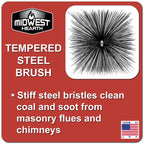 Midwest Hearth Square Wire Chimney Cleaning Brush (11-Inch Square)