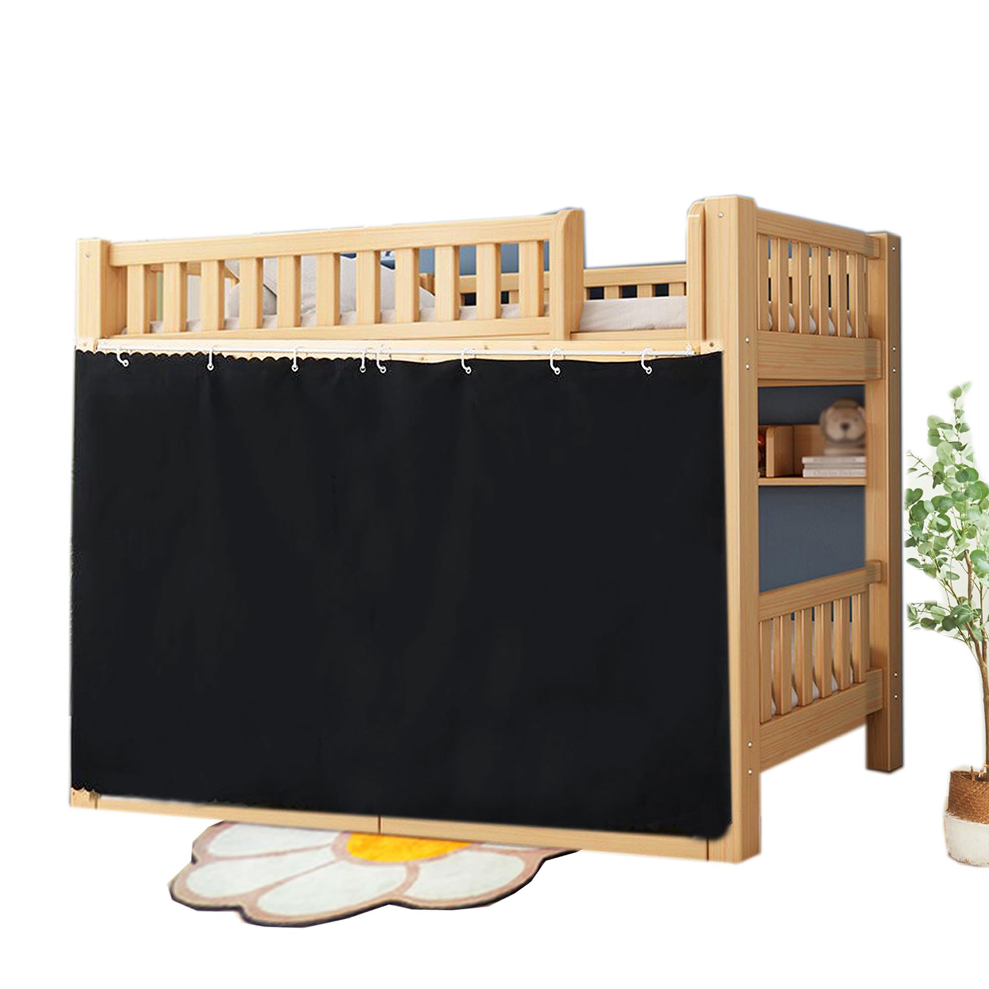 Navhao Dorm Home Solid Thicken Bunk Blackout Bed Curtains Cloth Bed Canopy Students Single Sleeper