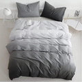 Houseri Twin Comforter Set White And Gray Gradient 3 Piece Boys Girls Kids Aesthetic Silver Grey Bedding Twin Size Bed Comforter