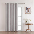 Joydeco Blackout Room Divider Curtains, Extra Wide Sliding Door Curtains Living Room Curtains, Greyish White 1 Panel 70X108 Inch
