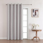 Joydeco Blackout Room Divider Curtains, Extra Wide Sliding Door Curtains Living Room Curtains, Greyish White 1 Panel 70X108 Inch