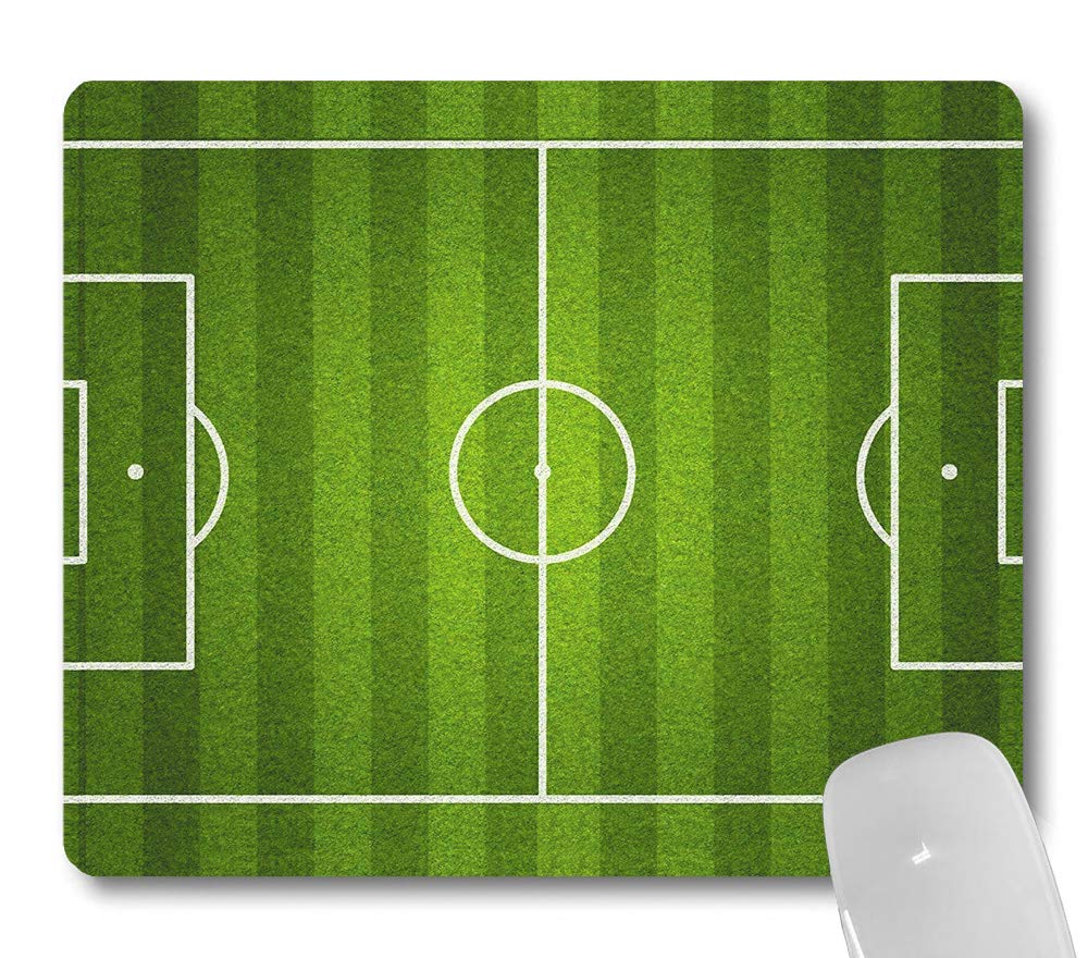Wknoon Football Field Design Mouse Pad, Cool Soccer Field Mouse Pads For Office Desk