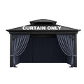Pakunoda Gazebo Curtain Replacement Universal 4-Panel Sidewalls 12' X 12', Outdoor Privacy Curtains With Double Zipper, Replacem