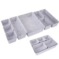 8Pcs Felt Drawer Organizer Tray, Shallow Desk Jewelry Storage Box, Save Desk Space Drawe Dividers, Basket Shelf Containers Separ