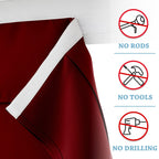 Ryb Home Blackout Door Curtains 2 Panels Set, Privacy Insulating Glass Window Door Blind Shdes For French Door Nana Door Sidelight Door Office, W 26 X L 72, Burgundy Red