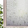 Hoonng Window Privacy Film for Glass, Coral Vine Removable Static Film, 35.4x118.1 Inch