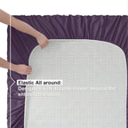Nestl Twin Xl Sheets Set - 3 Piece Twin Xl Bed Sheets, Deep Pocket, Hotel Luxury, Extra Soft, Breathable And Cooling, Purple Twin Xl Sheet Set